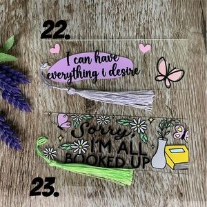 Bookmark Flower Book Handcrafted Artisan Acrylic Journal Gifts Read Book